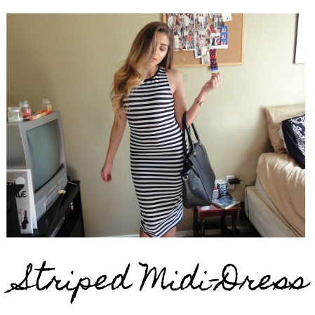 striped midi dress blog image